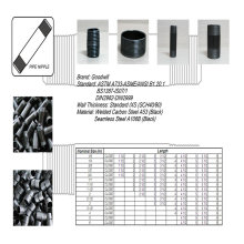 Threads Carbon Steel Pipe Nipple Coupler